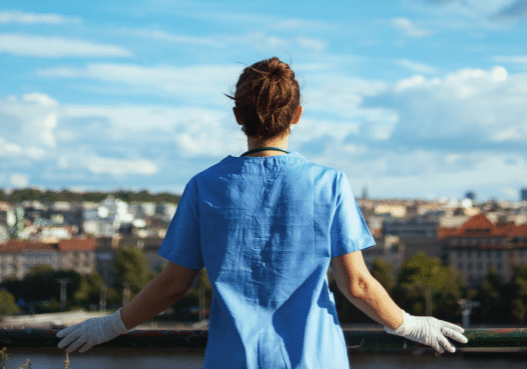 Travel nurse exploring a new city travel nursing